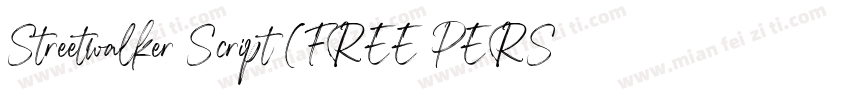 Streetwalker Script (FREE PERSO字体转换
